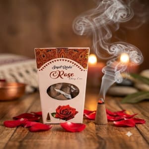 Sapt Rishi Rose Dry Dhoop Cones – Pack of 25 Cones