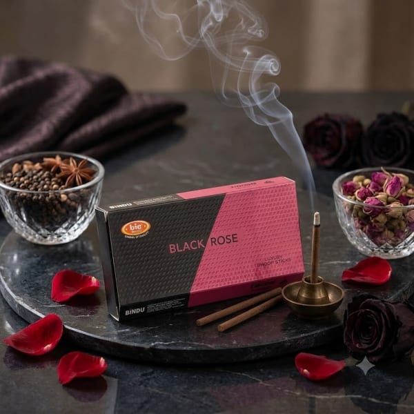 BIC BLACK ROSE Luxury Dhoop Sticks (10 Sticks)