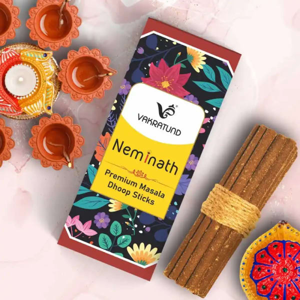 VAKRATUND Neminath Dry Dhoop Sticks – 50g