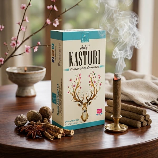 Balaji Kasturi Premium Thick Dhoop Sticks