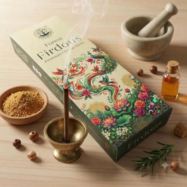 Forest Fragrance FIRDOUS Premium Dhoop Sticks (10 Sticks)