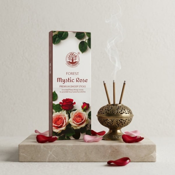 Forest Fragrance Mystic ROSE Dhoop Sticks (10 Sticks)