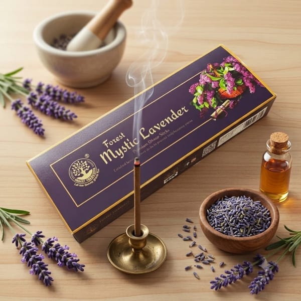 Forest Fragrance Mystic LAVENDER Dhoop Sticks (10 Sticks)