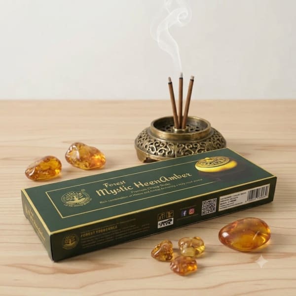 Forest Fragrance Mystic HEENAAMBER Dhoop Sticks (10 Sticks)
