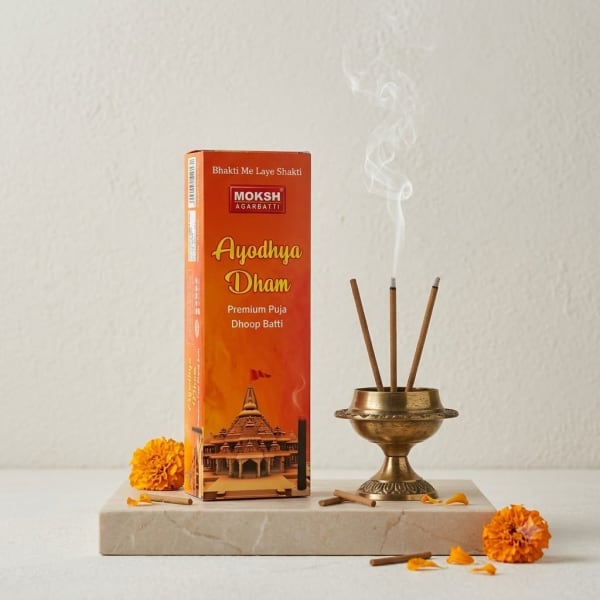 Moksh Ayodhya Dham Premium Puja Dhoop Dry Sticks