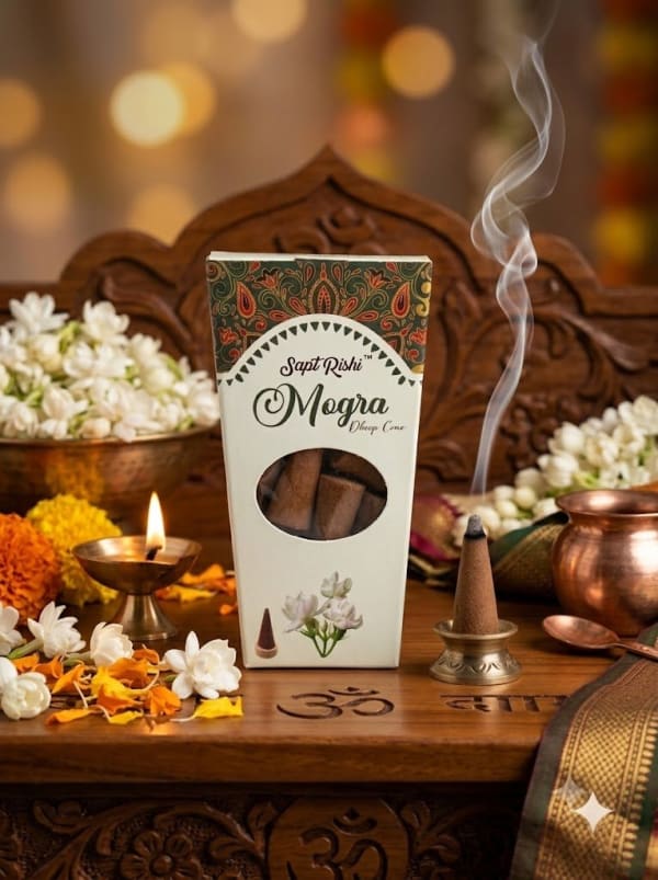 Sapt Rishi Mogra Dhoop Cone – 25 Cones | MRP ₹90