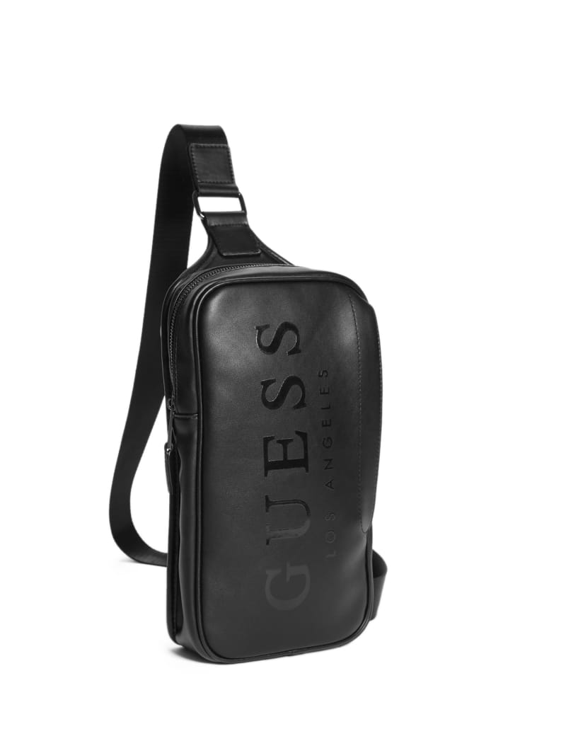 guess black sling bag