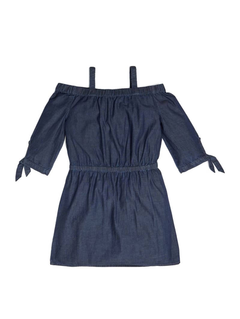 one shoulder denim dress