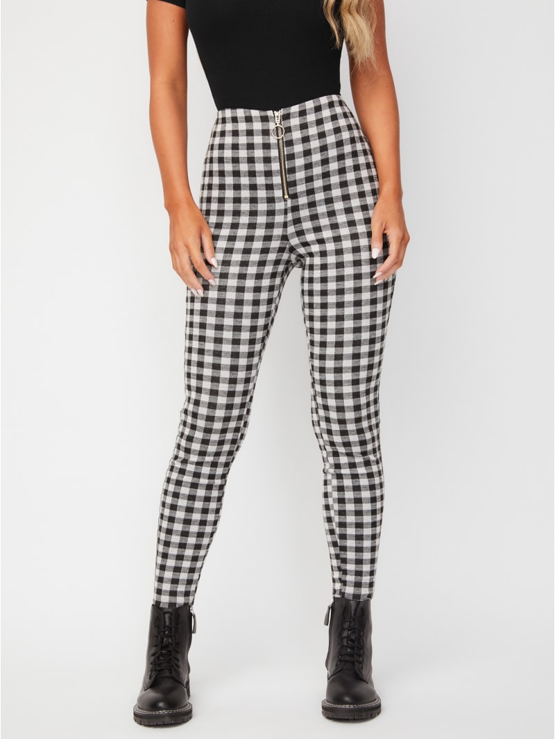 skinny gingham pants