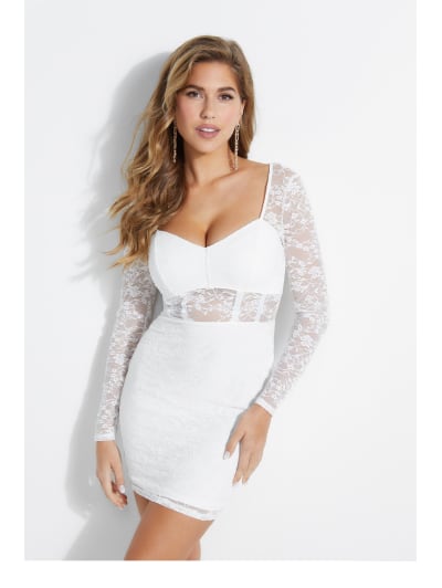 long sleeve white dress canada