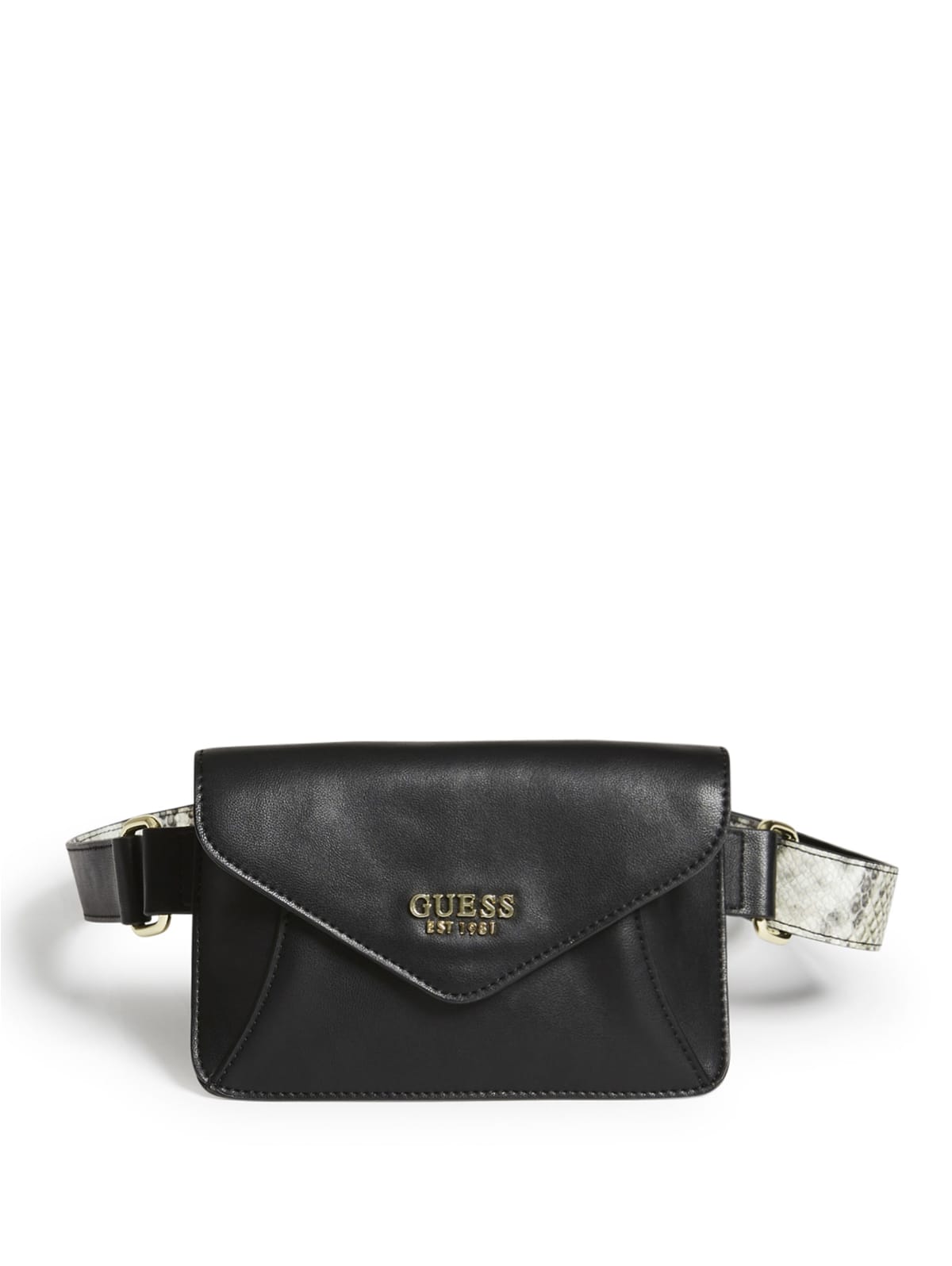 black envelope belt bag