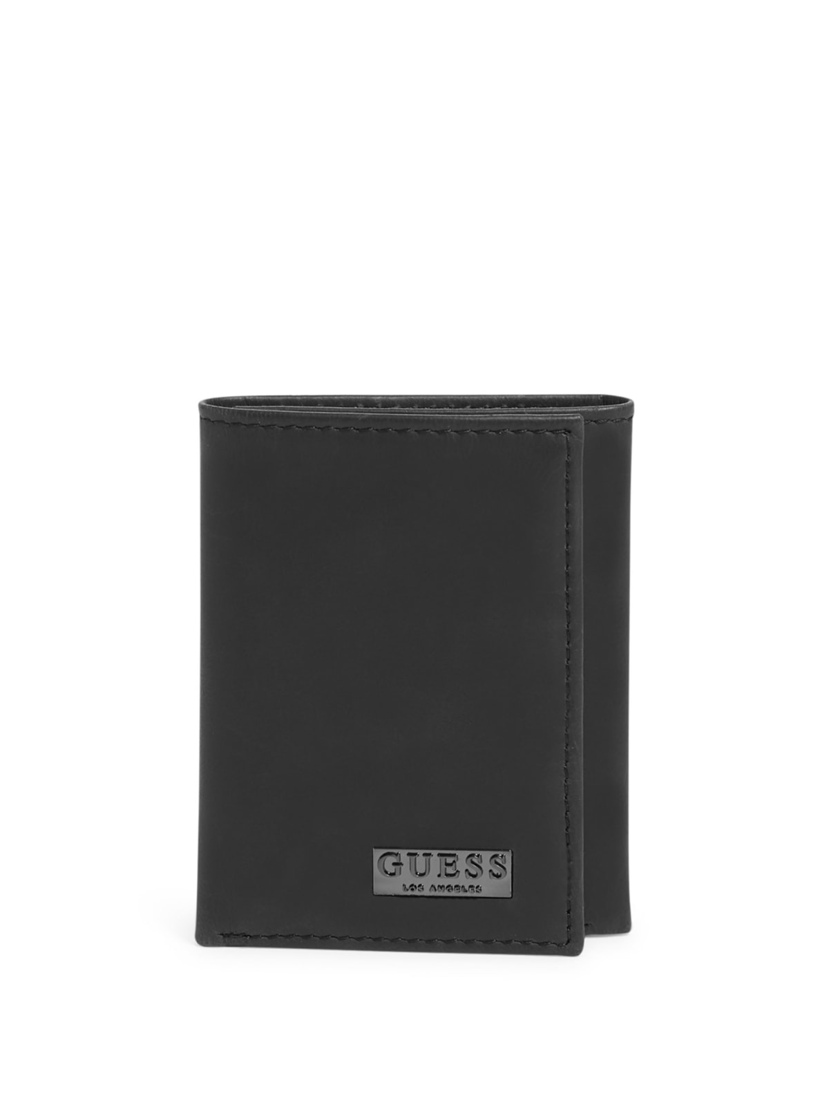 black leather guess wallet