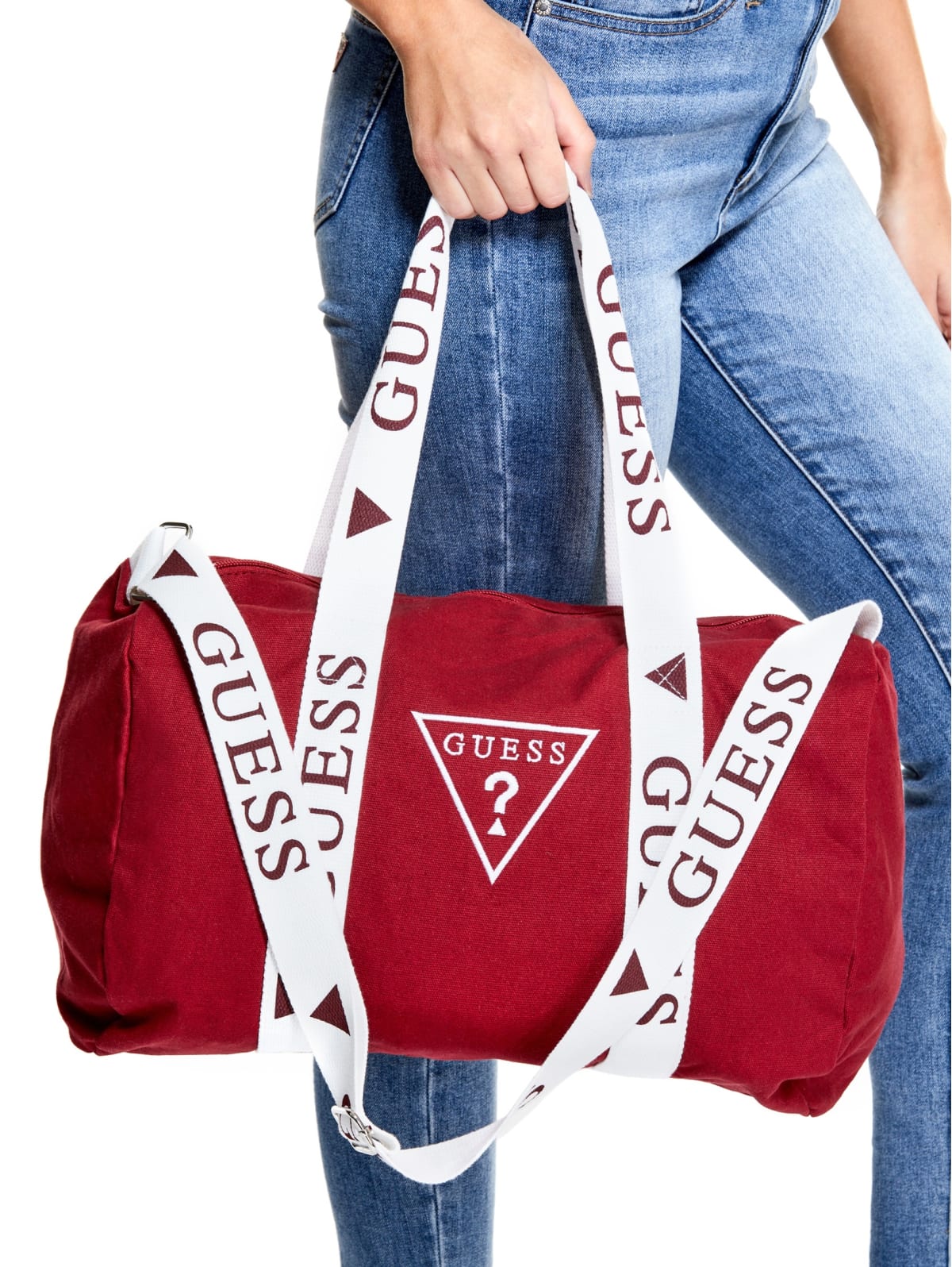 Guess factory women's logo duffle bag clearance