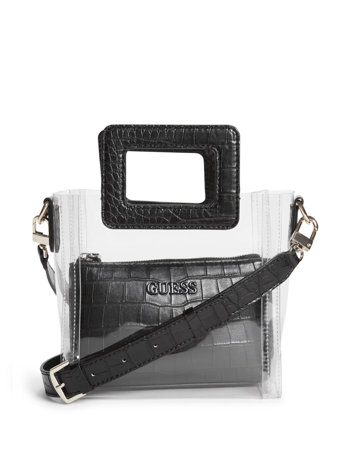 Triple G Small Clear Tote Guess
