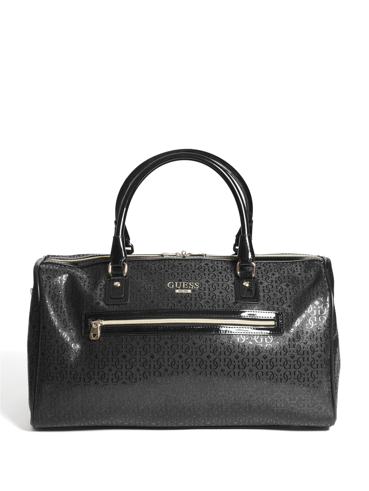 guess denim duffle bag