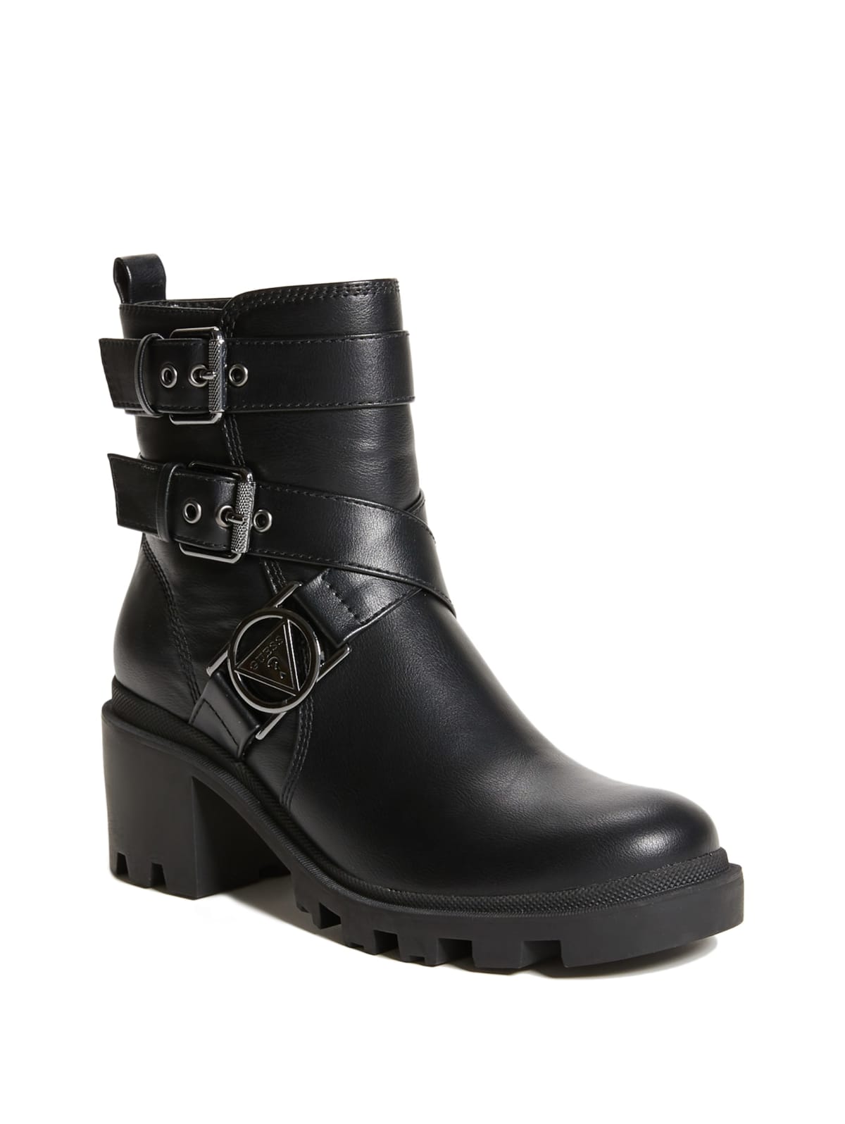 Raelee Buckle Biker Boots | GUESS Factory