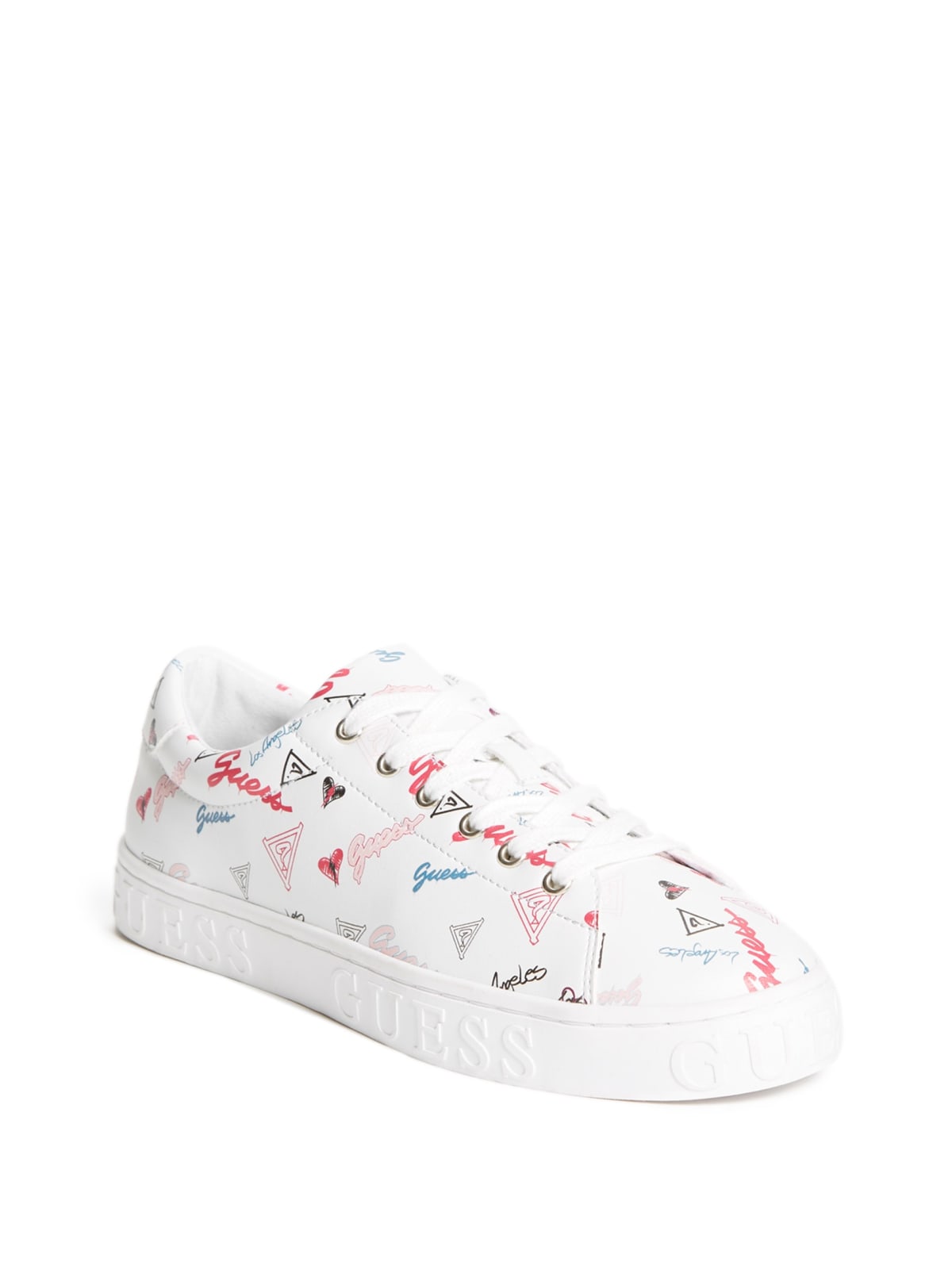 white sneakers guess