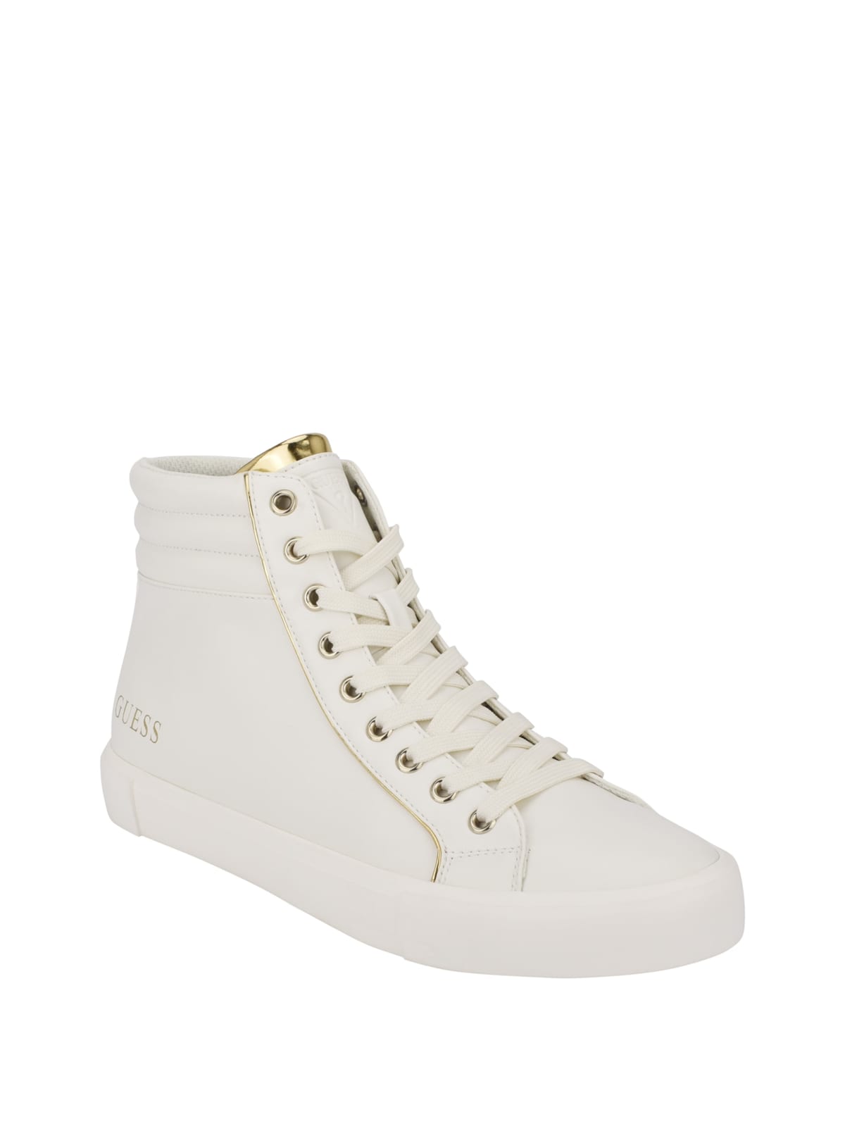 guess white high top sneakers