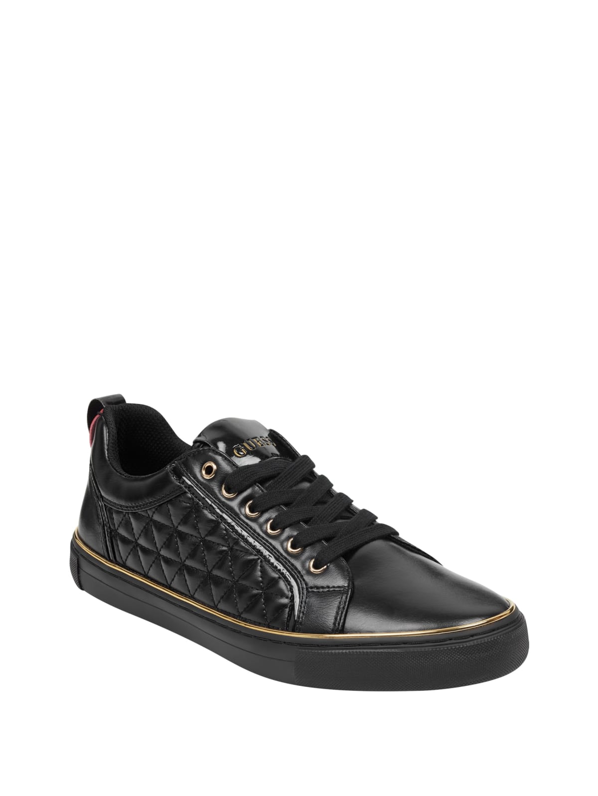 quilted sneakers black