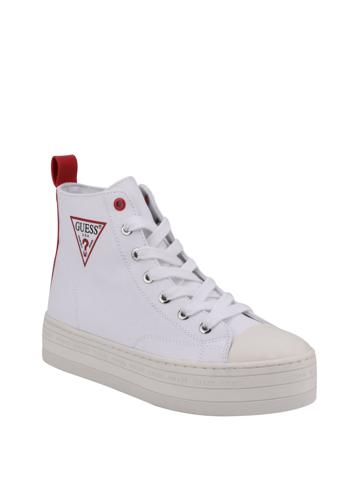 high top white platform sneakers