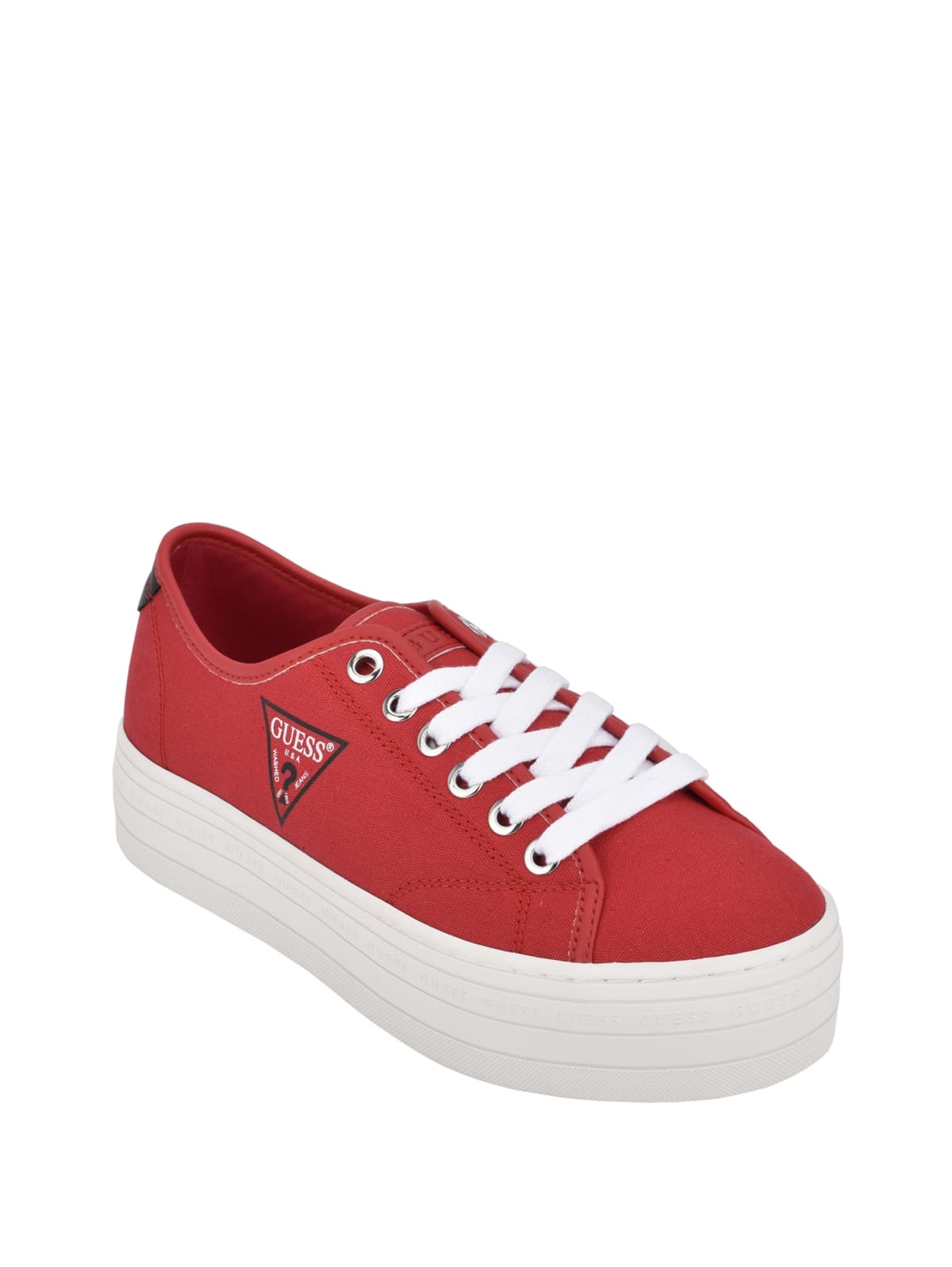 platform red sneakers