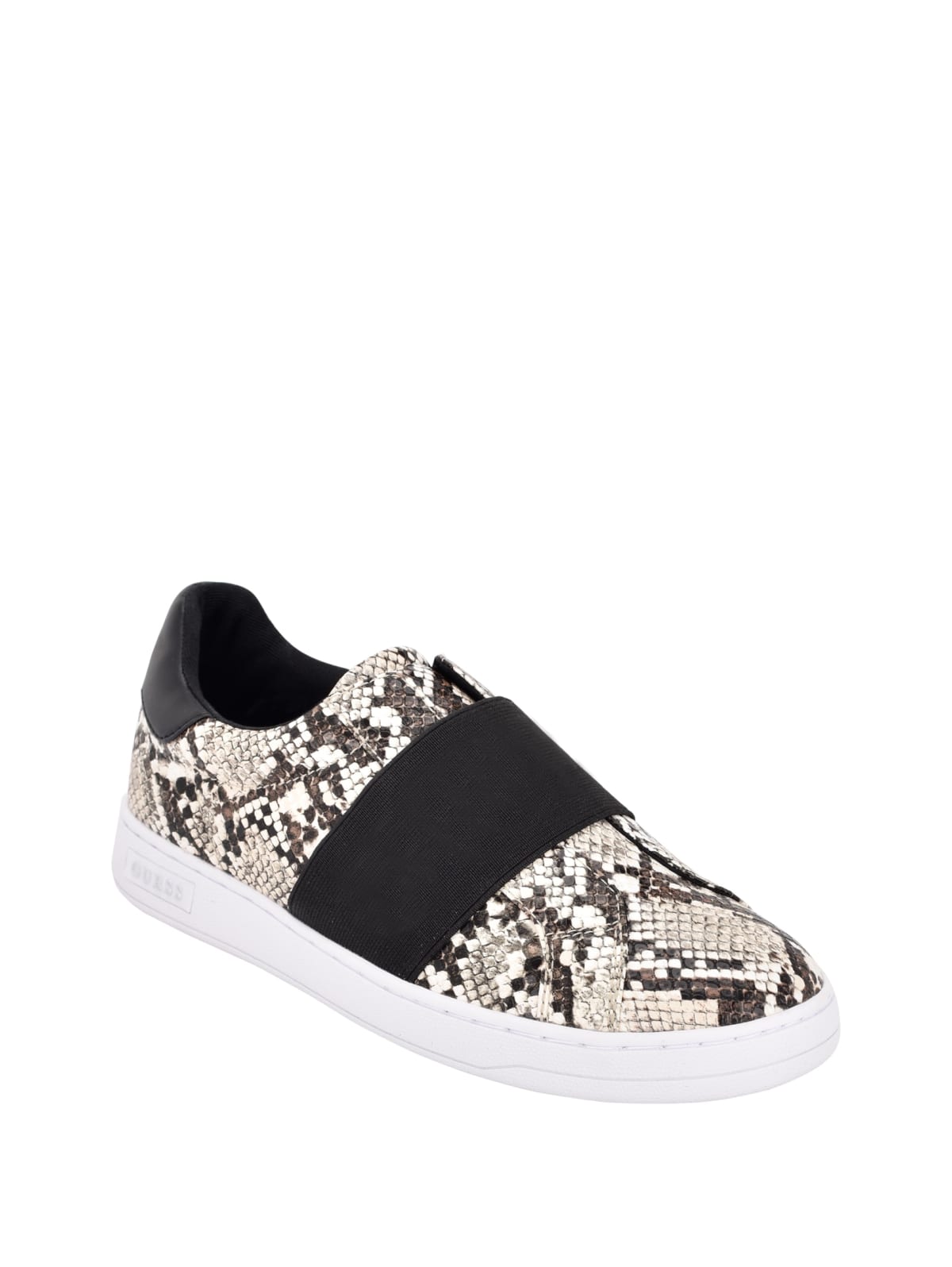 snakeskin slip on sneakers