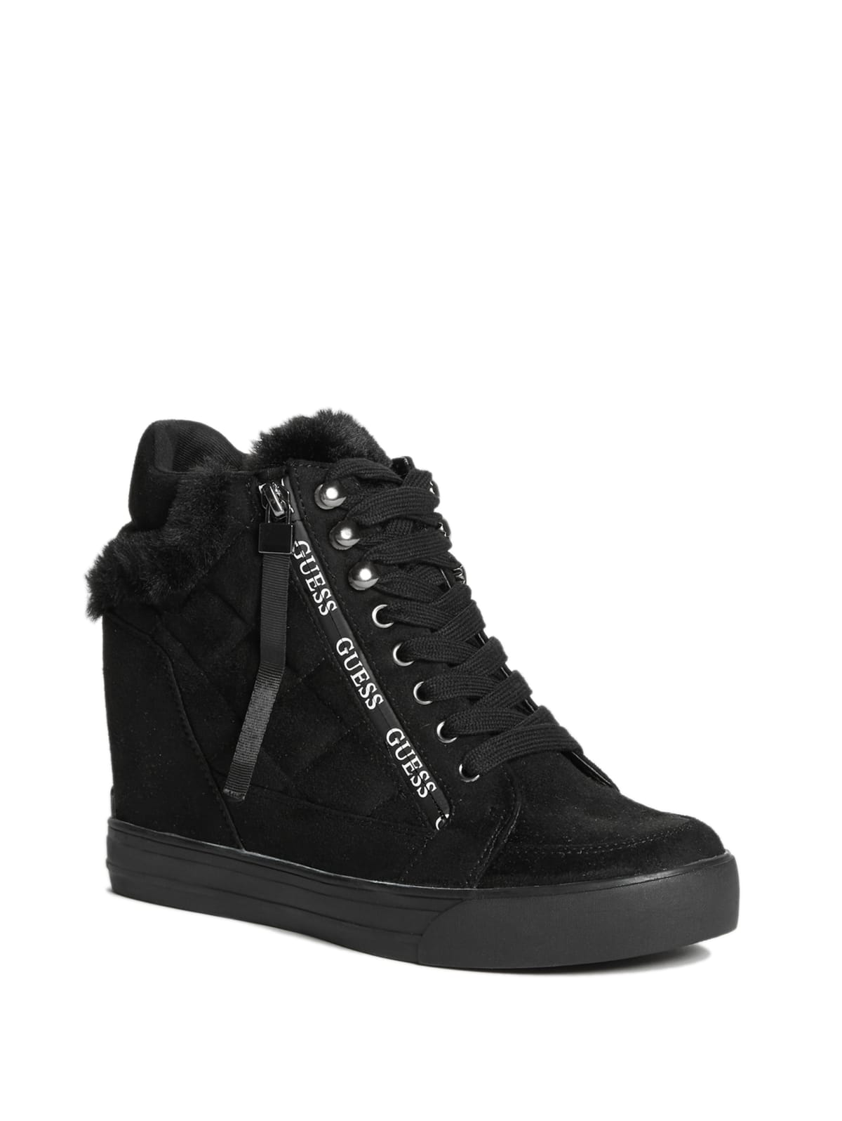 white hidden wedge sneakers