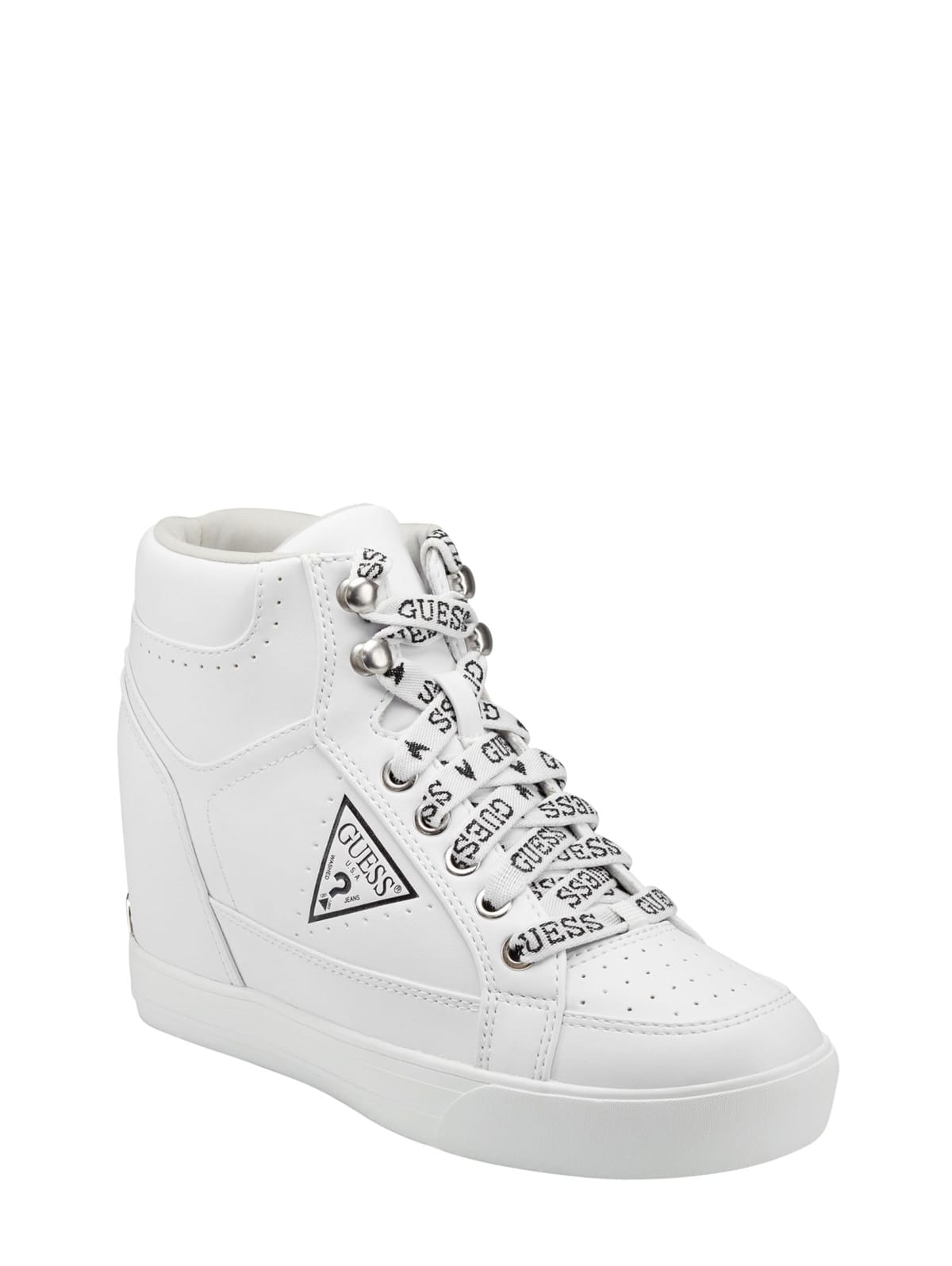 guess high top wedge sneakers