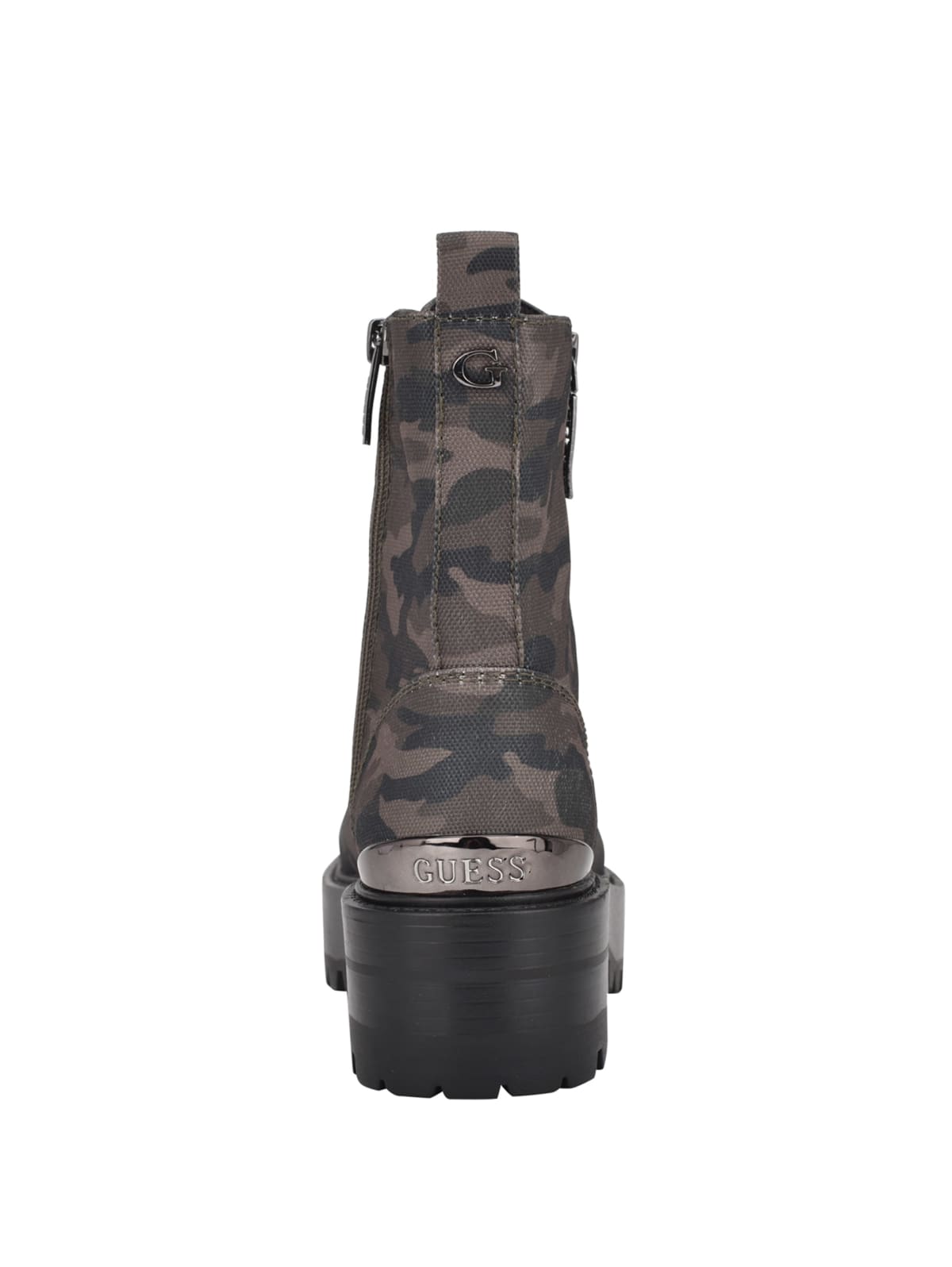 boot stand ups on Fearne Camo Combat Boots Guess