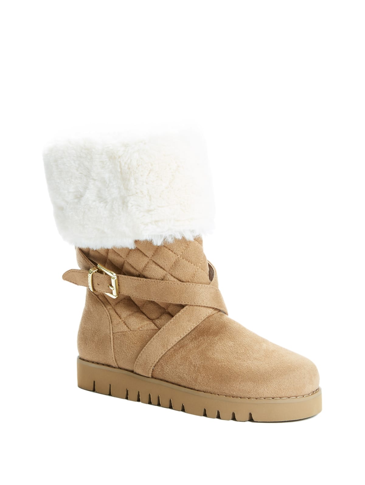 ankle boots with faux fur