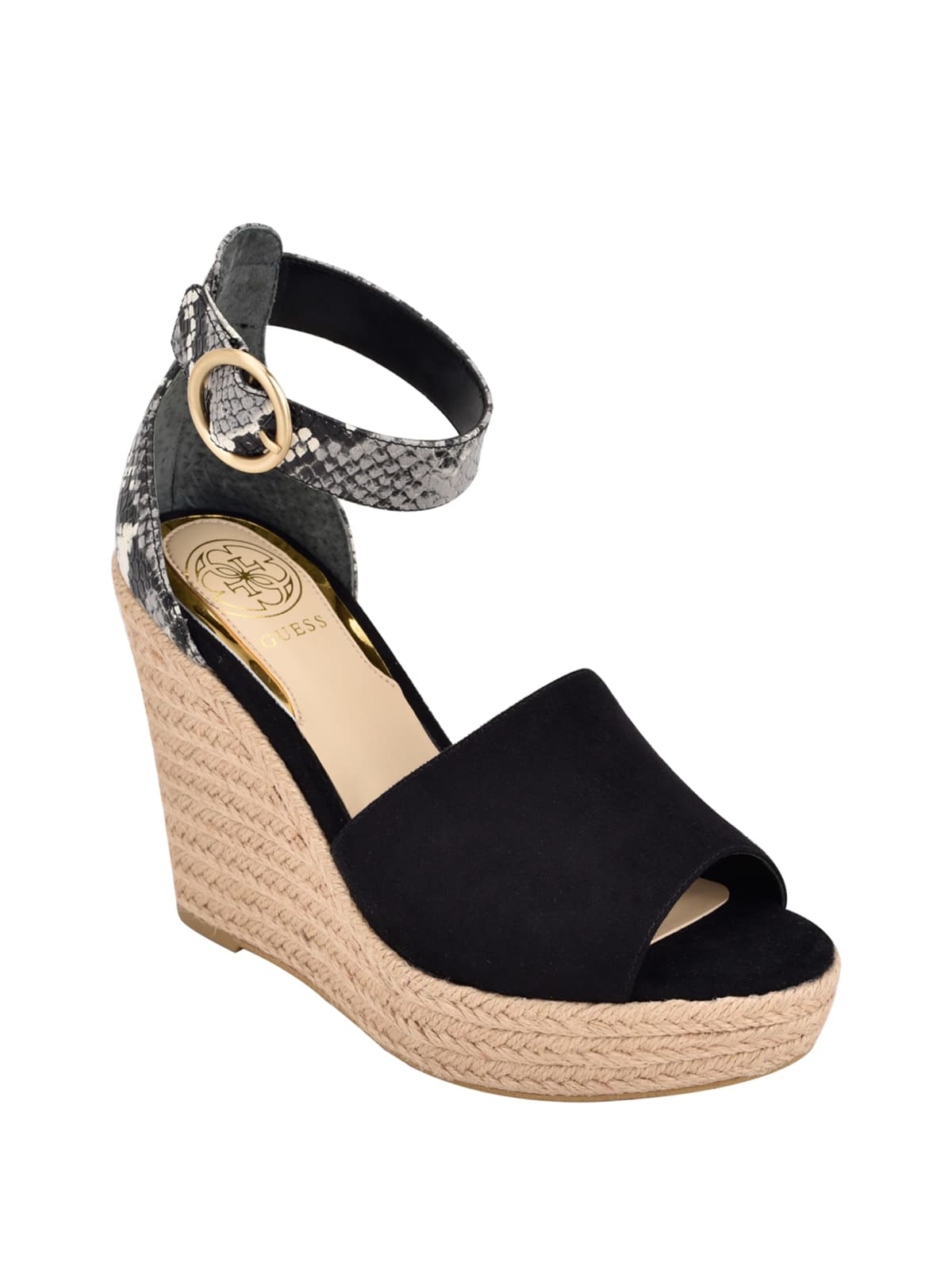 snakeskin espadrille wedge sandal