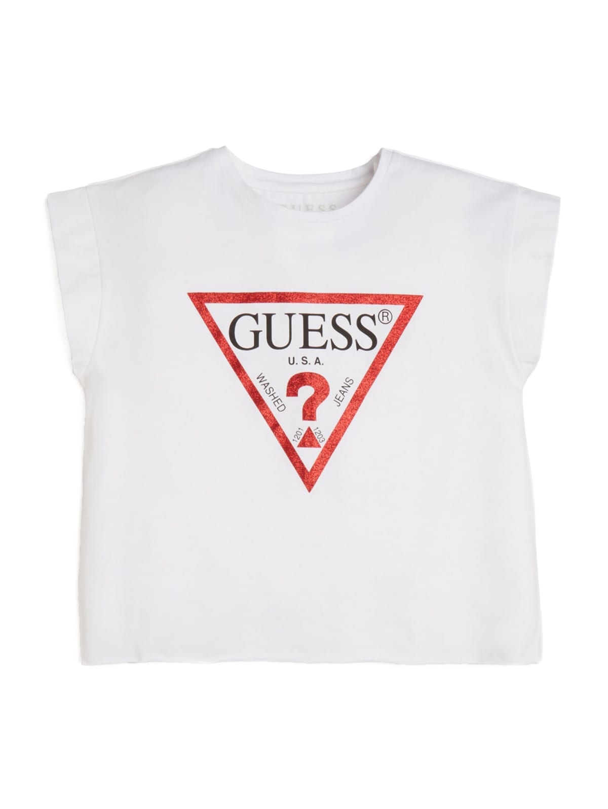 Cropped Logo Tee 7 14 Guess