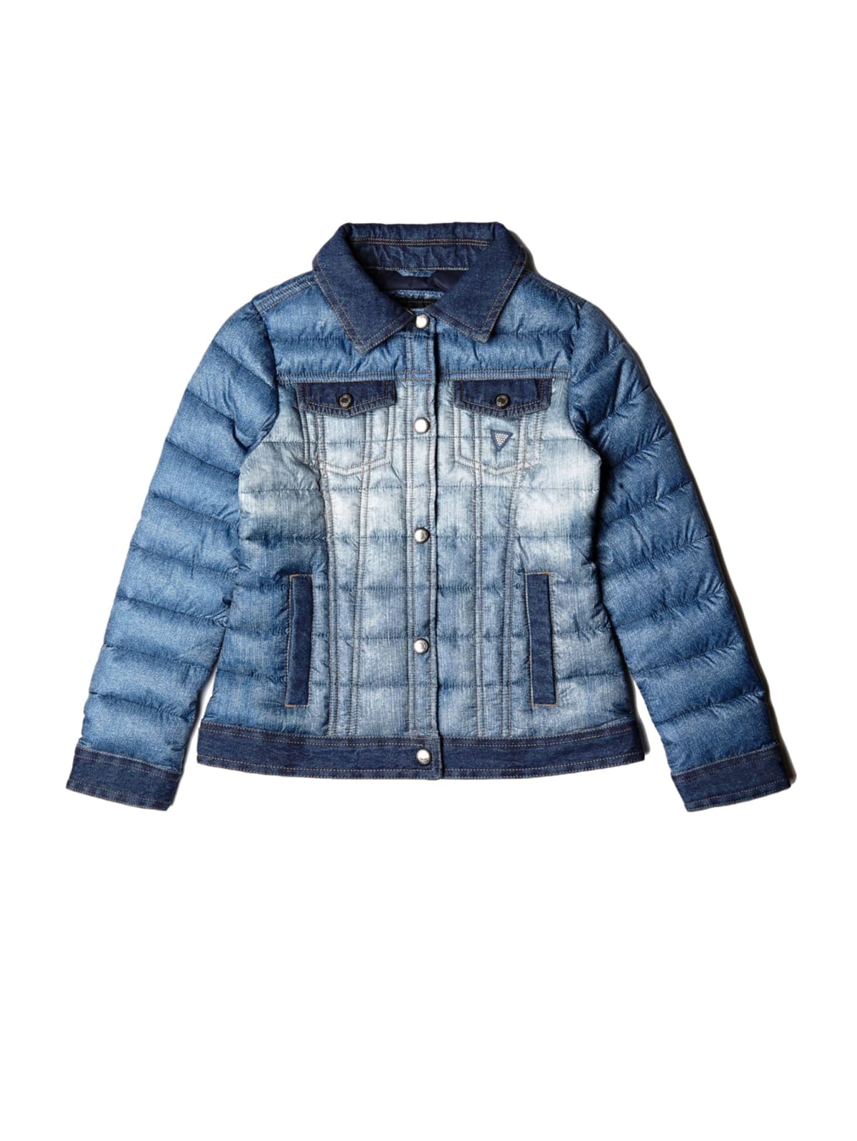 guess denim puffer jacket