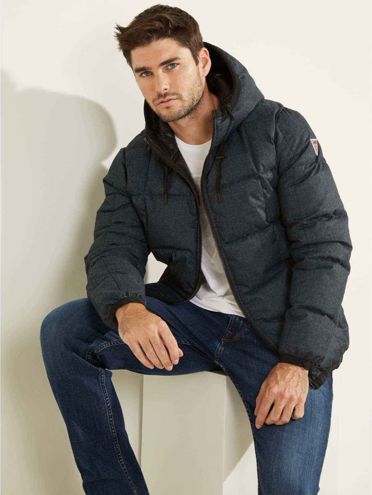 guess reversible puffer jacket