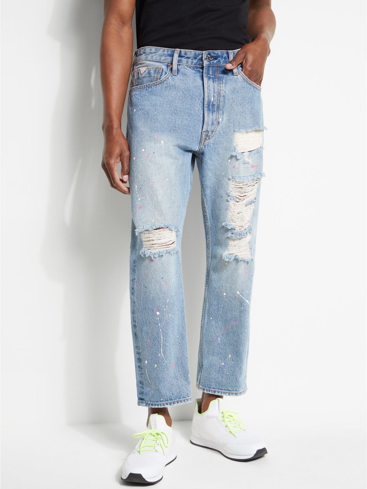 paint splatter jeans womens