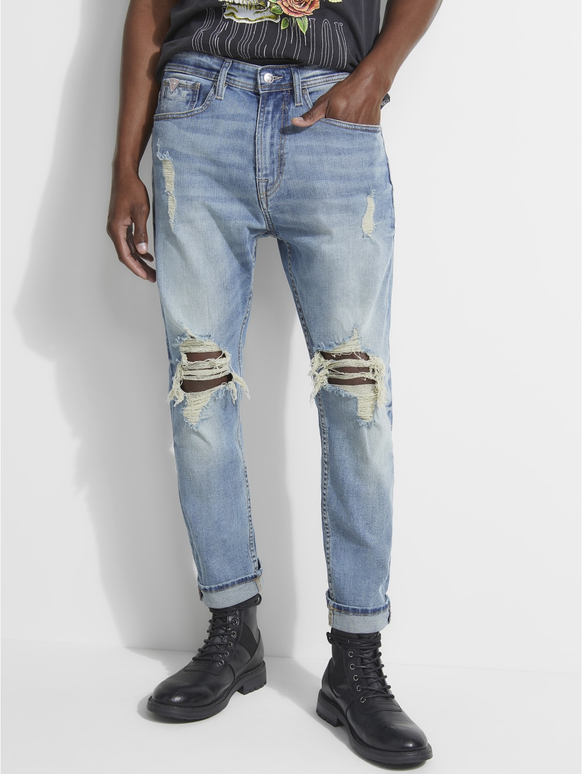 guess tapered jeans