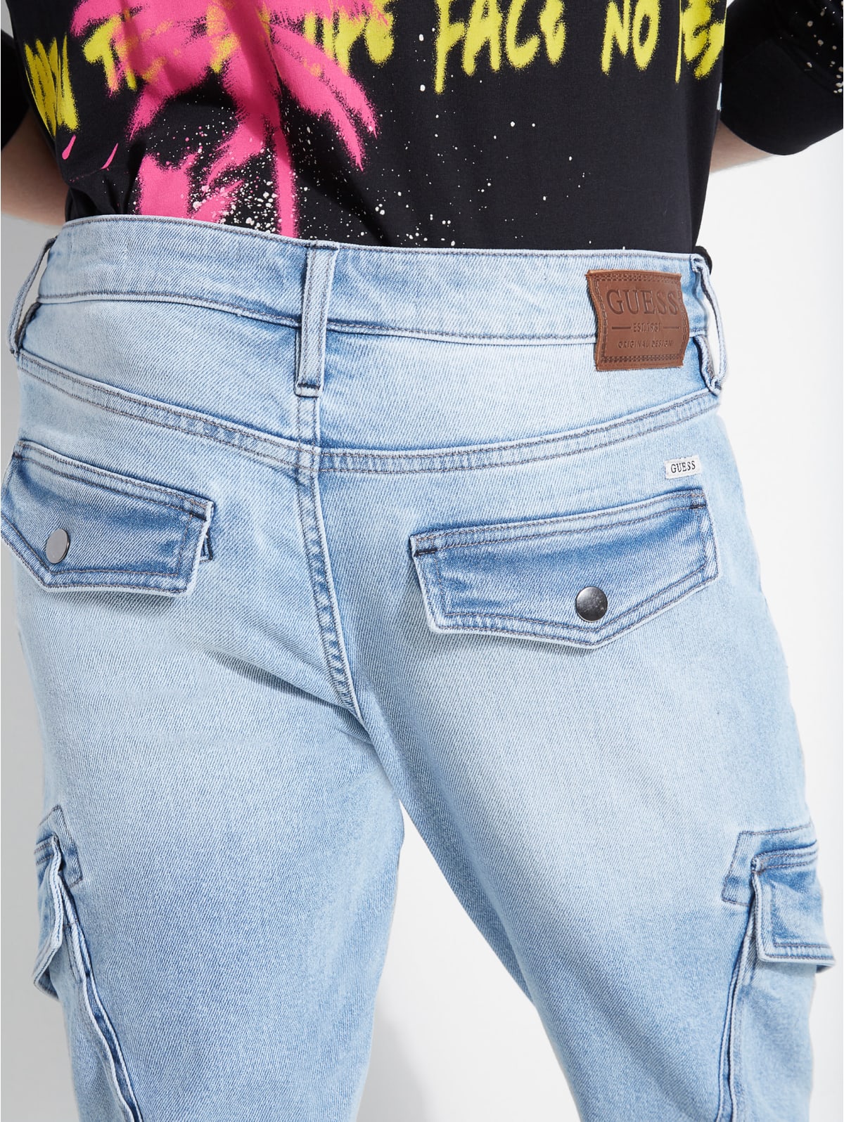 guess denim joggers