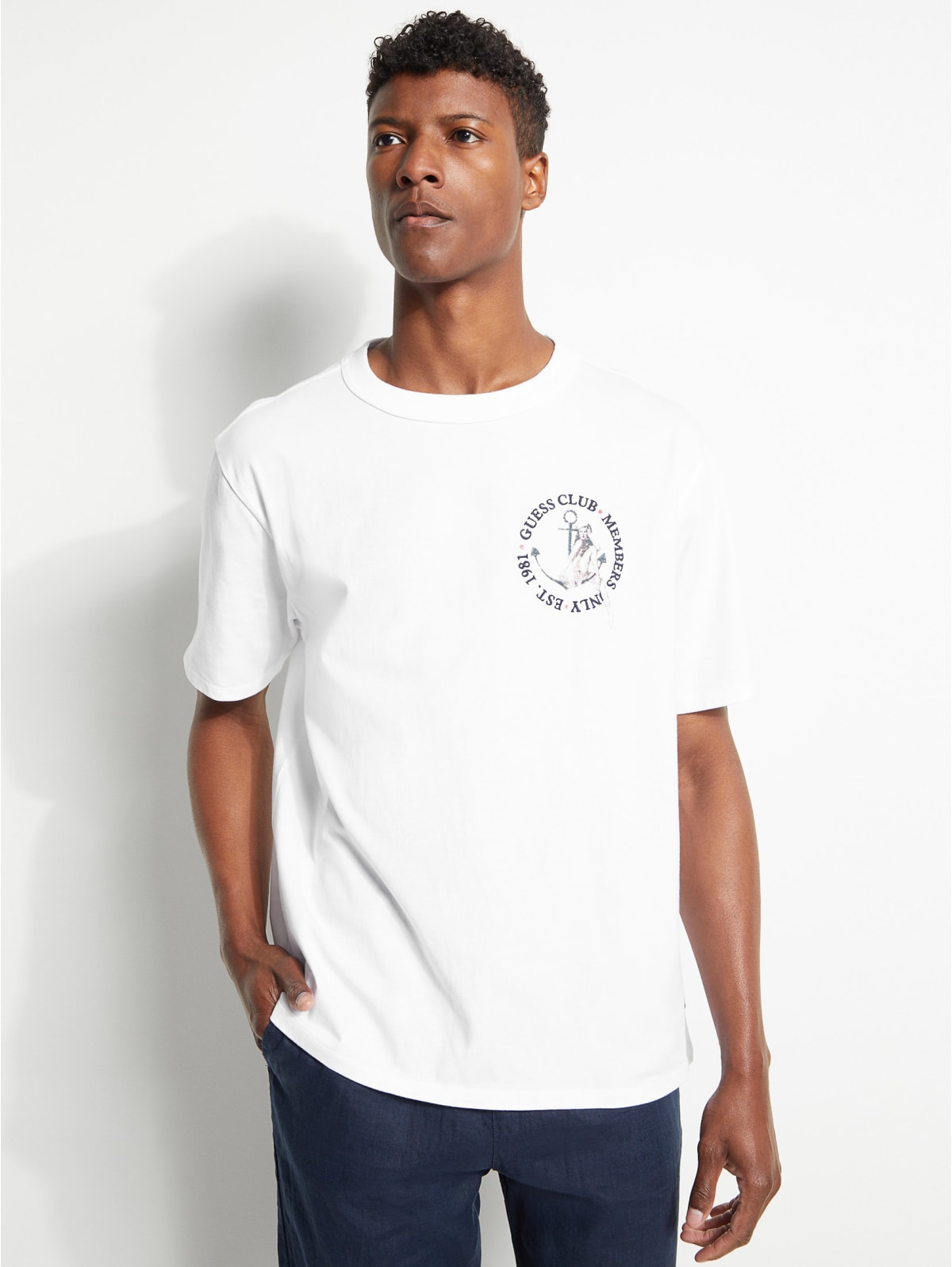 grey polo shirt front and back