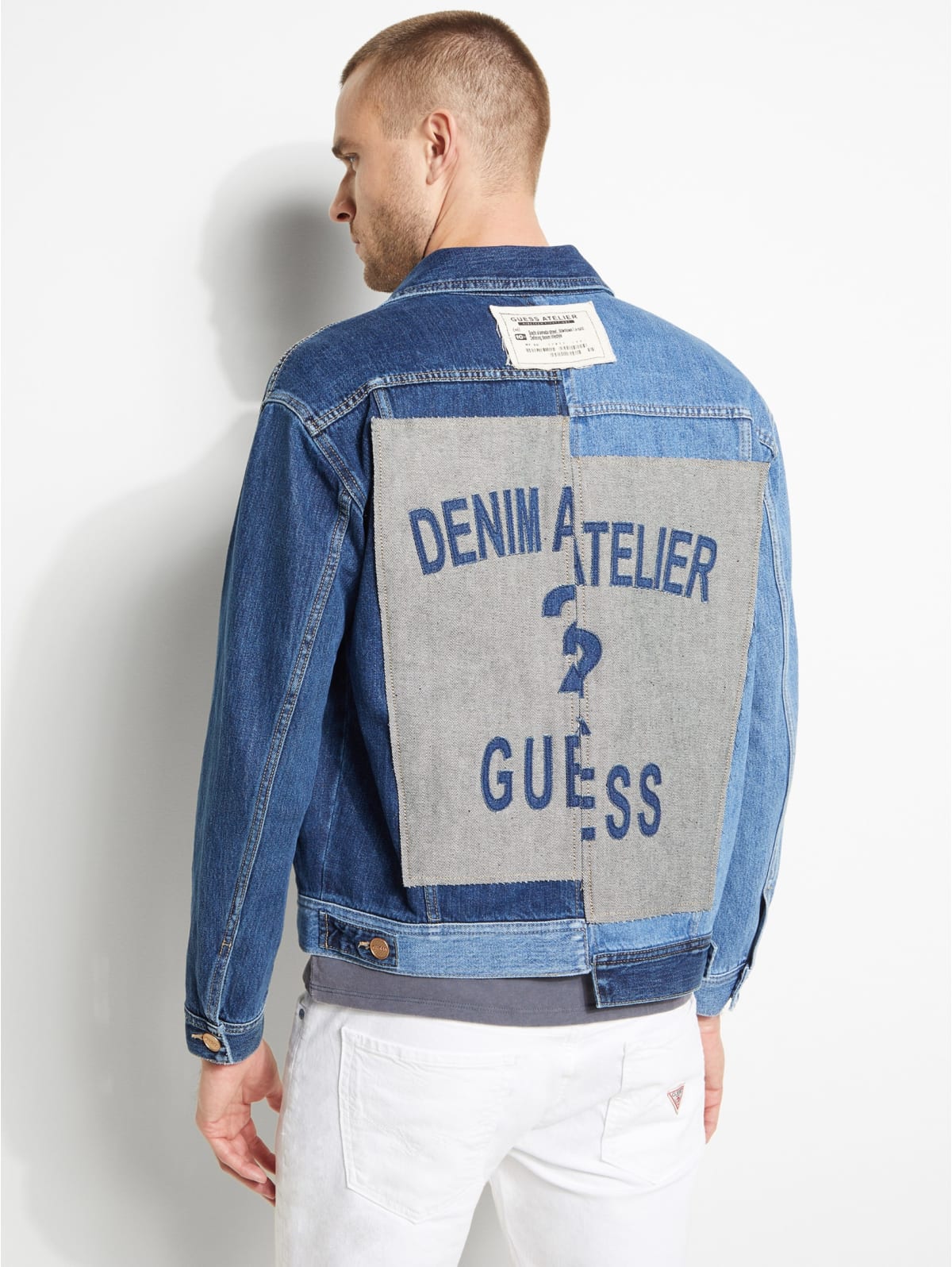 guess denim jacket with fur