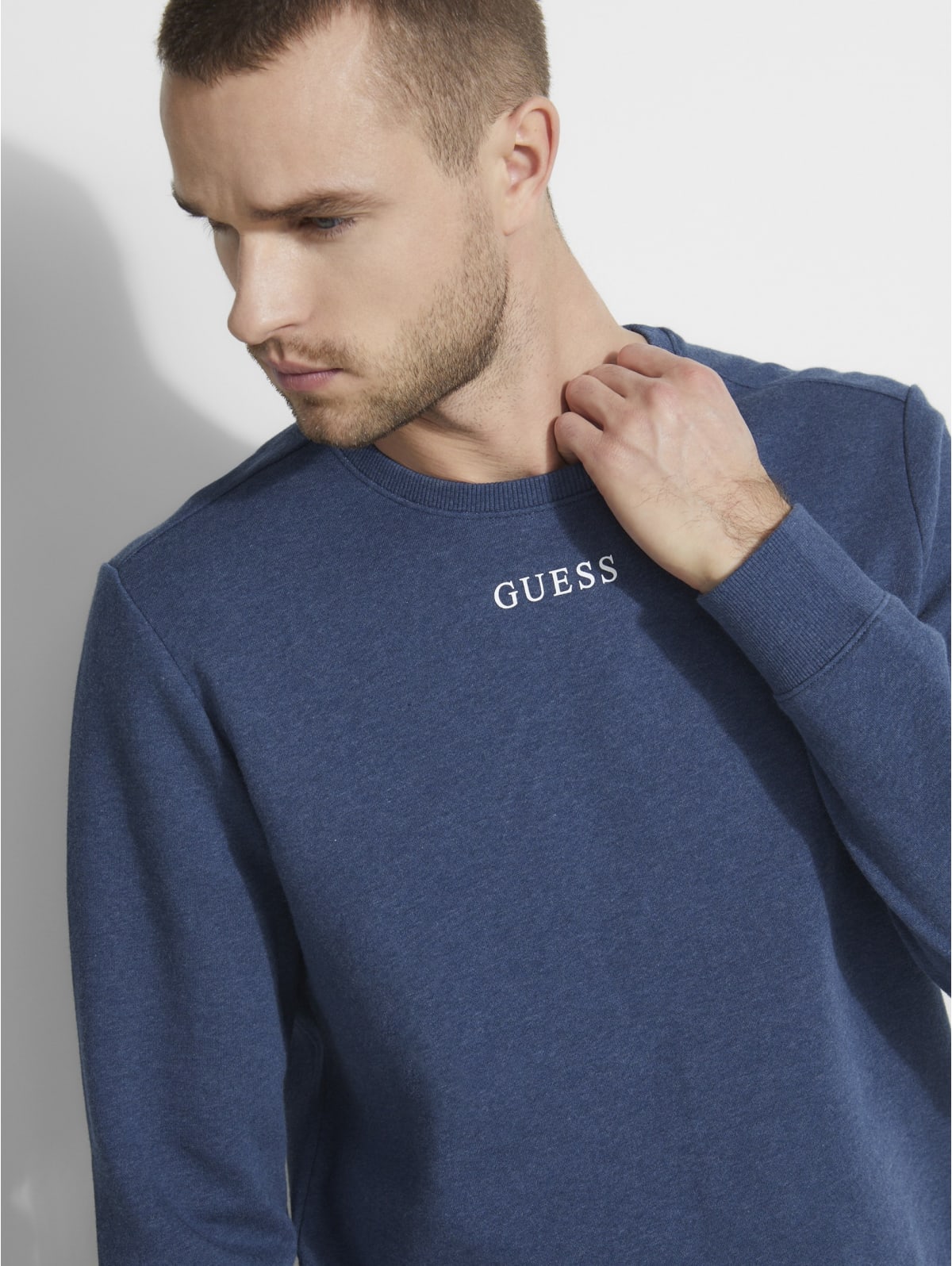 guess roy flc crew neck sweatshirt