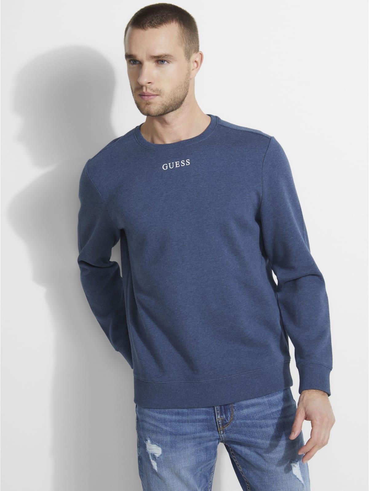 guess roy flc crew neck sweatshirt
