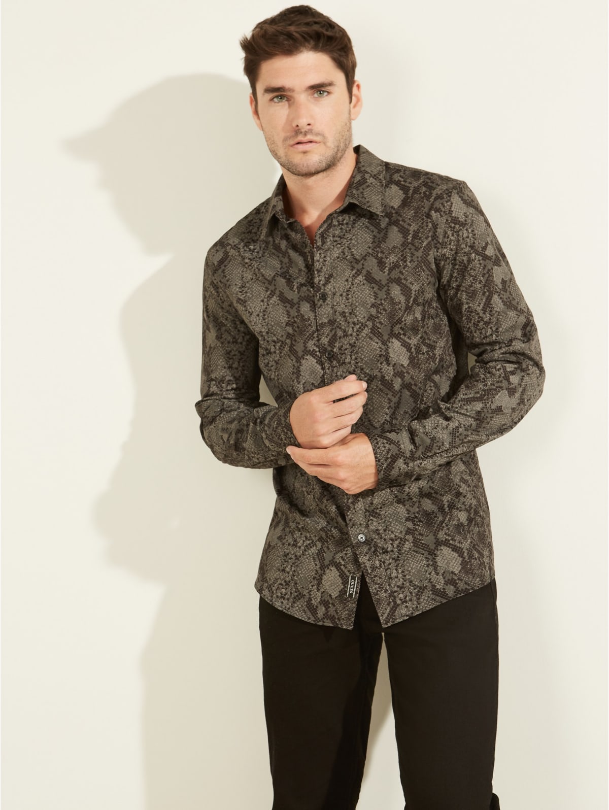 guess button down shirt