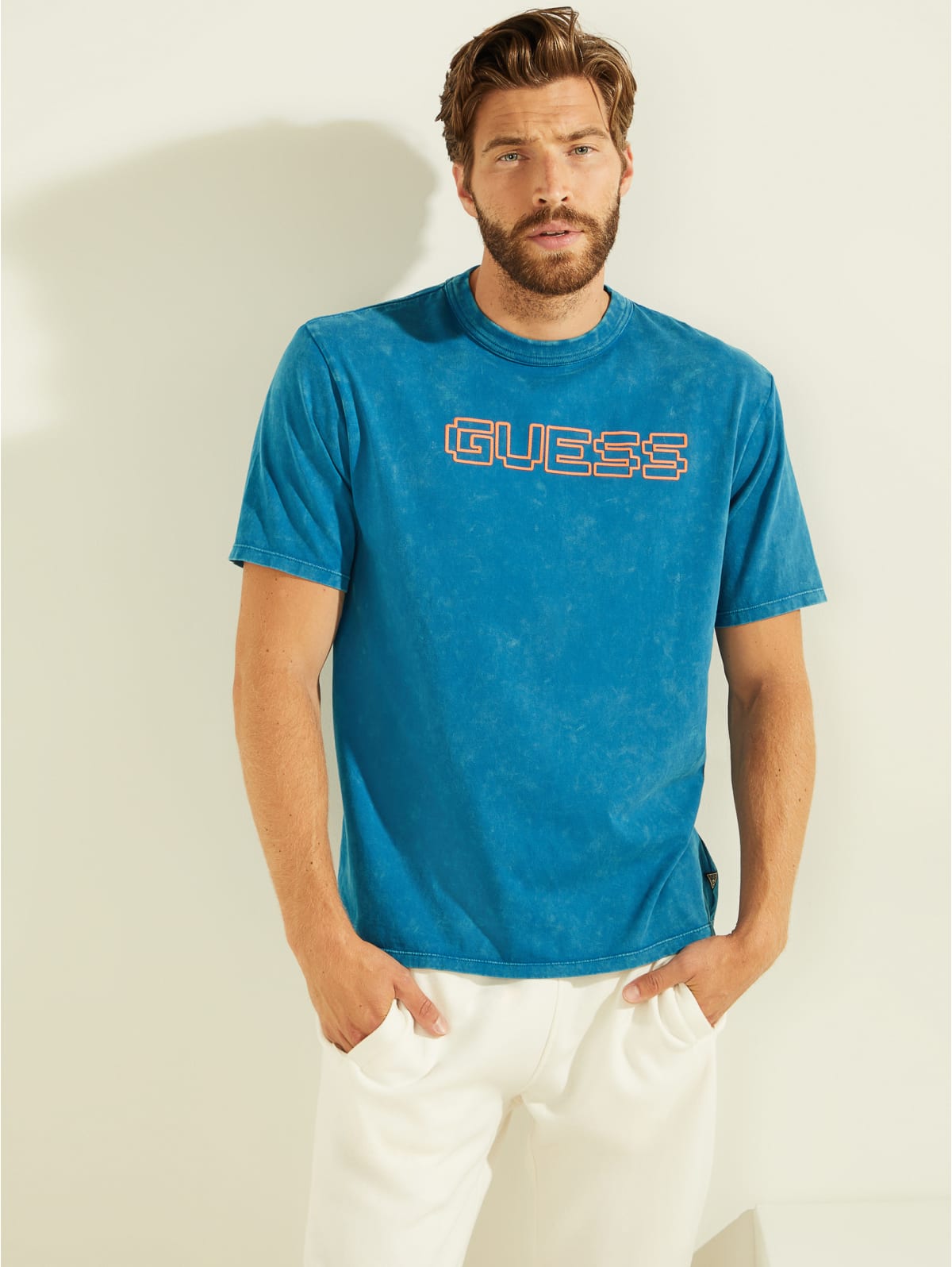 guess blue t shirt
