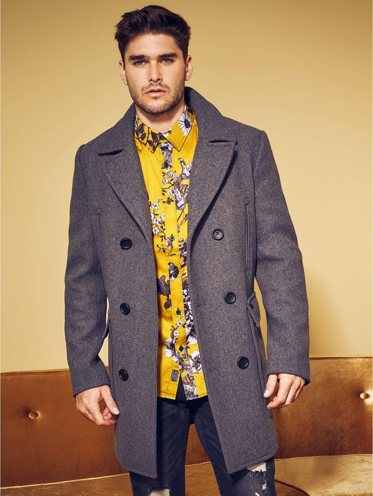 guess lightweight notch coat