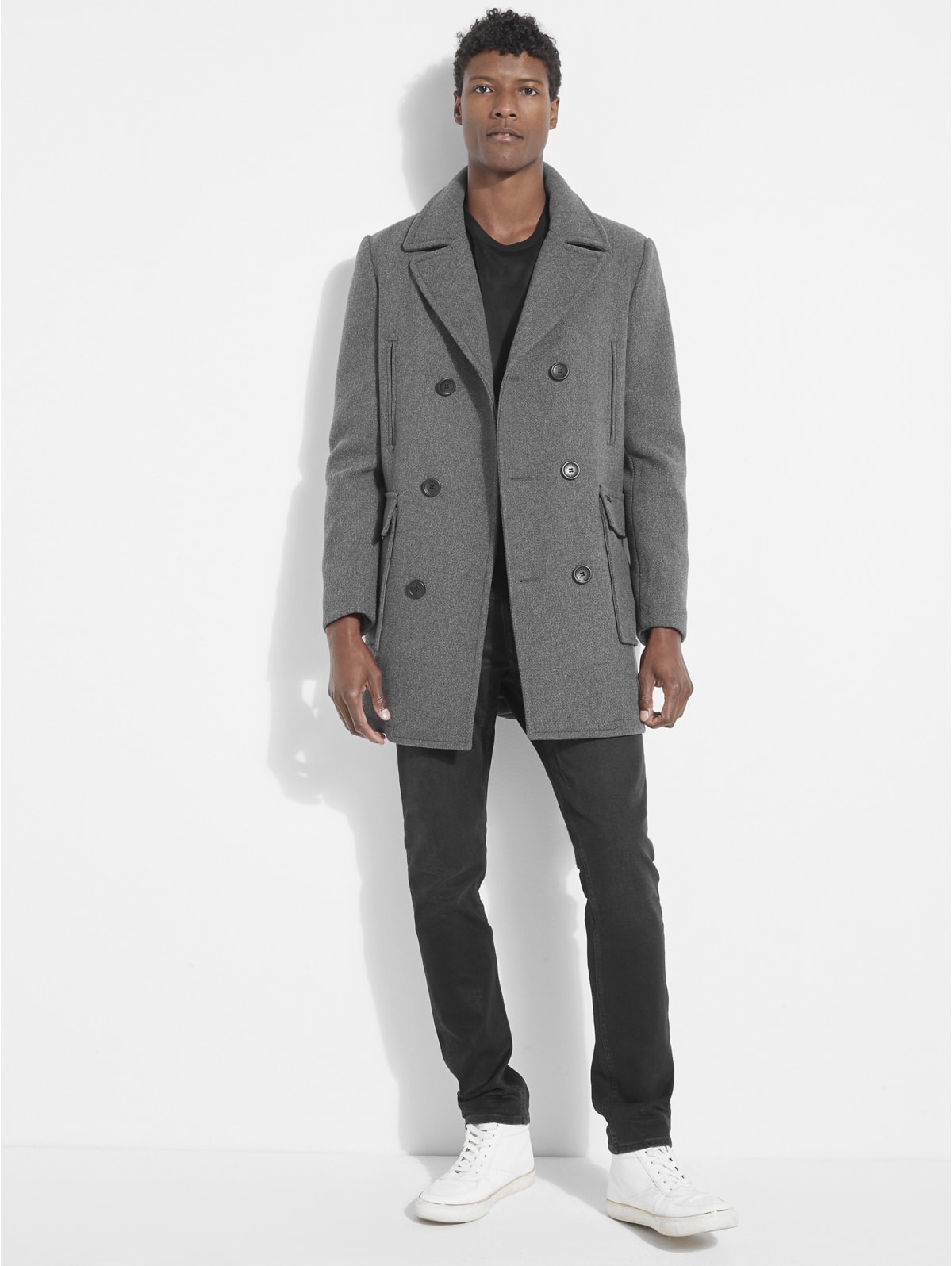 guess lightweight notch coat