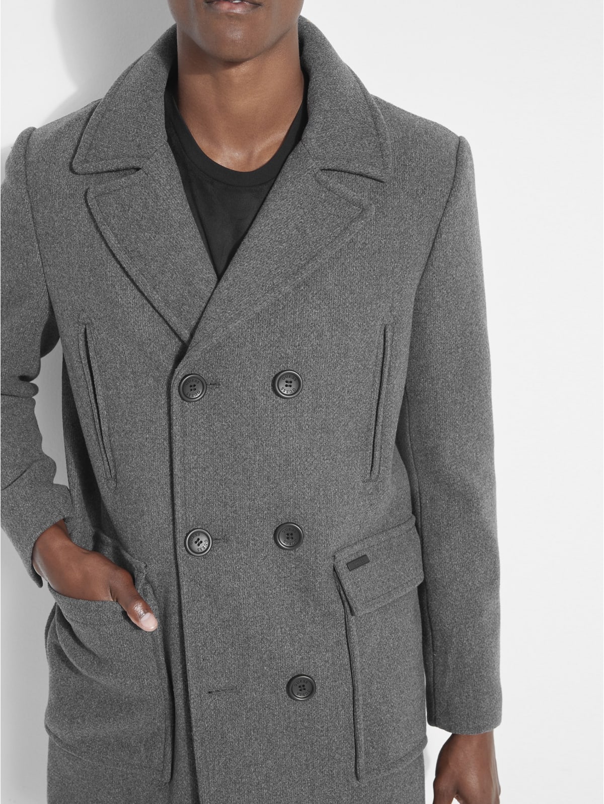 guess lightweight notch coat