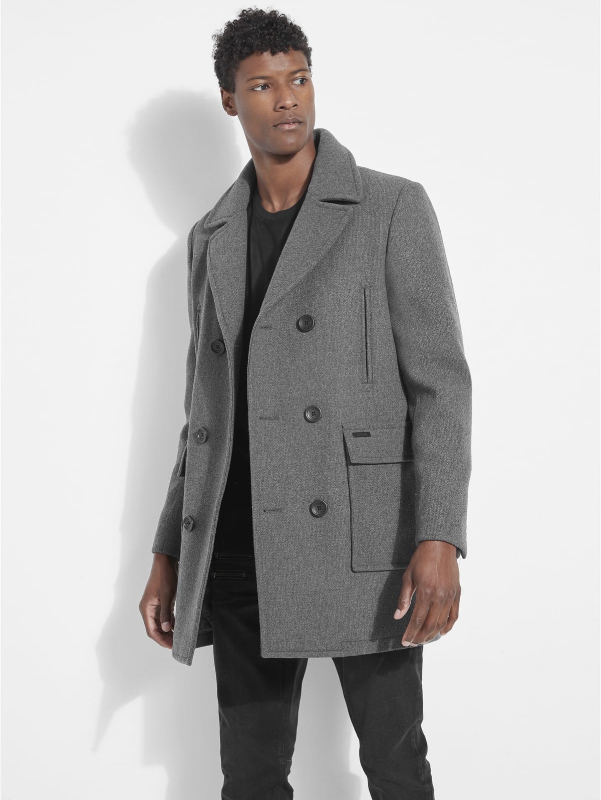guess lightweight notch coat