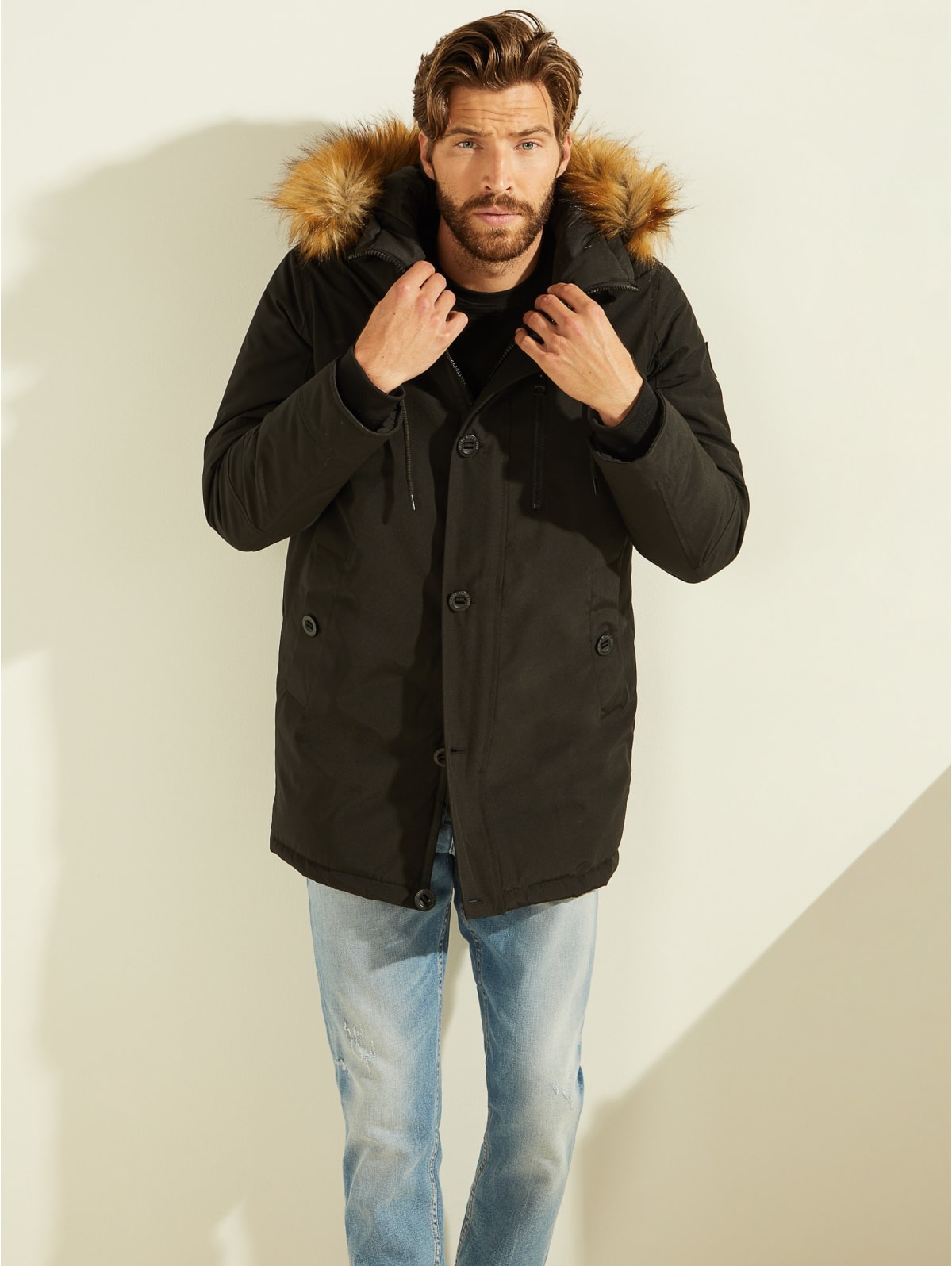 yoko hooded parka guess