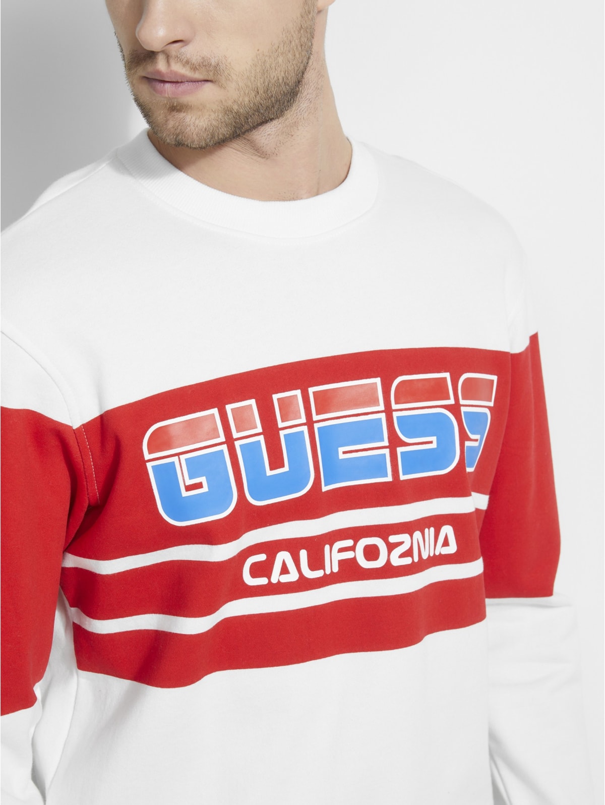 guess roy flc crew neck sweatshirt
