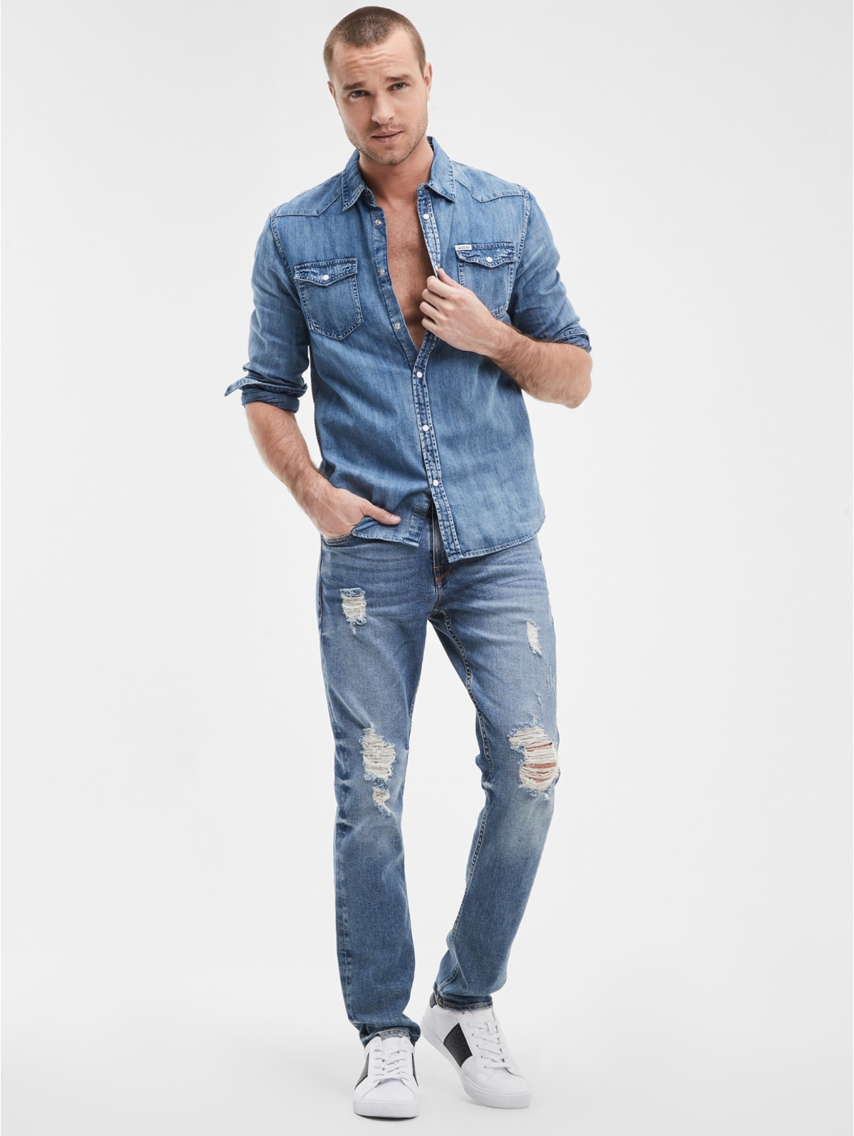 guess tapered jeans